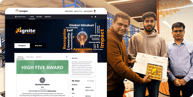 Newgen's employee recognition program, powered by O.C. Tanner