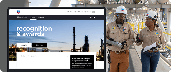Chevron's employee recognition platform powered by O.C. Tanner.