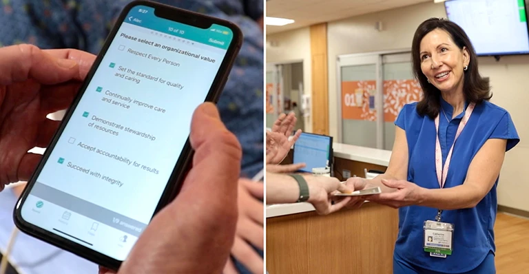 « Nous cherchons délibérément à comprendre comment la reconnaissance influe sur les autres services, qu’il s’agisse de la sécurité, de la qualité, des patients, etc. Si j’ajoute une tâche à la charge de quelqu’un, comment puis-je alléger sa charge de travail par ailleurs ? L’intégration de la reconnaissance facilite tout simplement les choses, et nous constatons que cela porte ses fruits. C’est une situation gagnant-gagnant, car intégrer la reconnaissance, c’est une préoccupation en moins pour les services, et nous montrons en quoi cela a un impact positif sur leur domaine. » — Jason Coffey, directeur de l’expérience employé