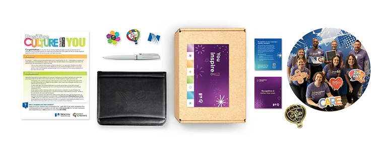 Les coffrets cadeaux personnalisés de Norton Healthcare destinés à l'intégration des nouveaux collaborateurs, conçus et réalisés par O.C. Tanner.