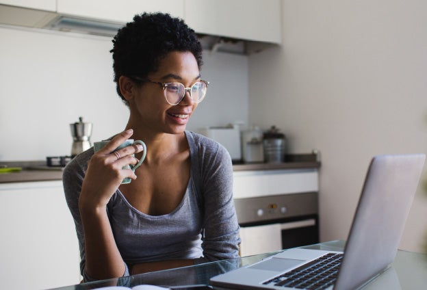 Employee working from home