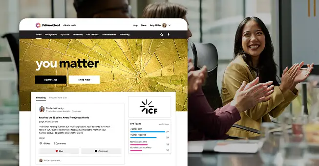 ICF's employee recognition platform, powered by O.C. Tanner