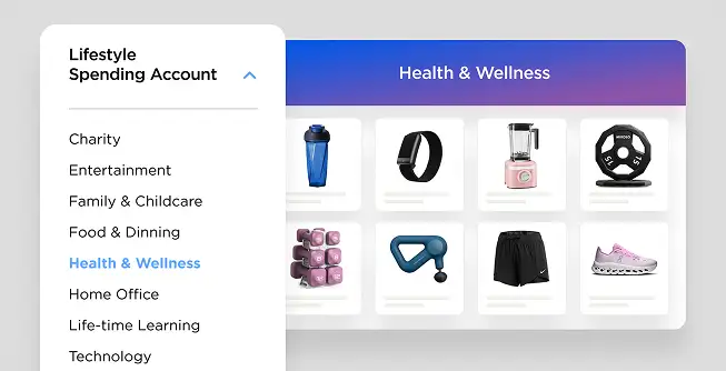 he Lifestyle Spending Account (LSA) store available on O.C. Tanner's platform to support employee wellness with recognition points.