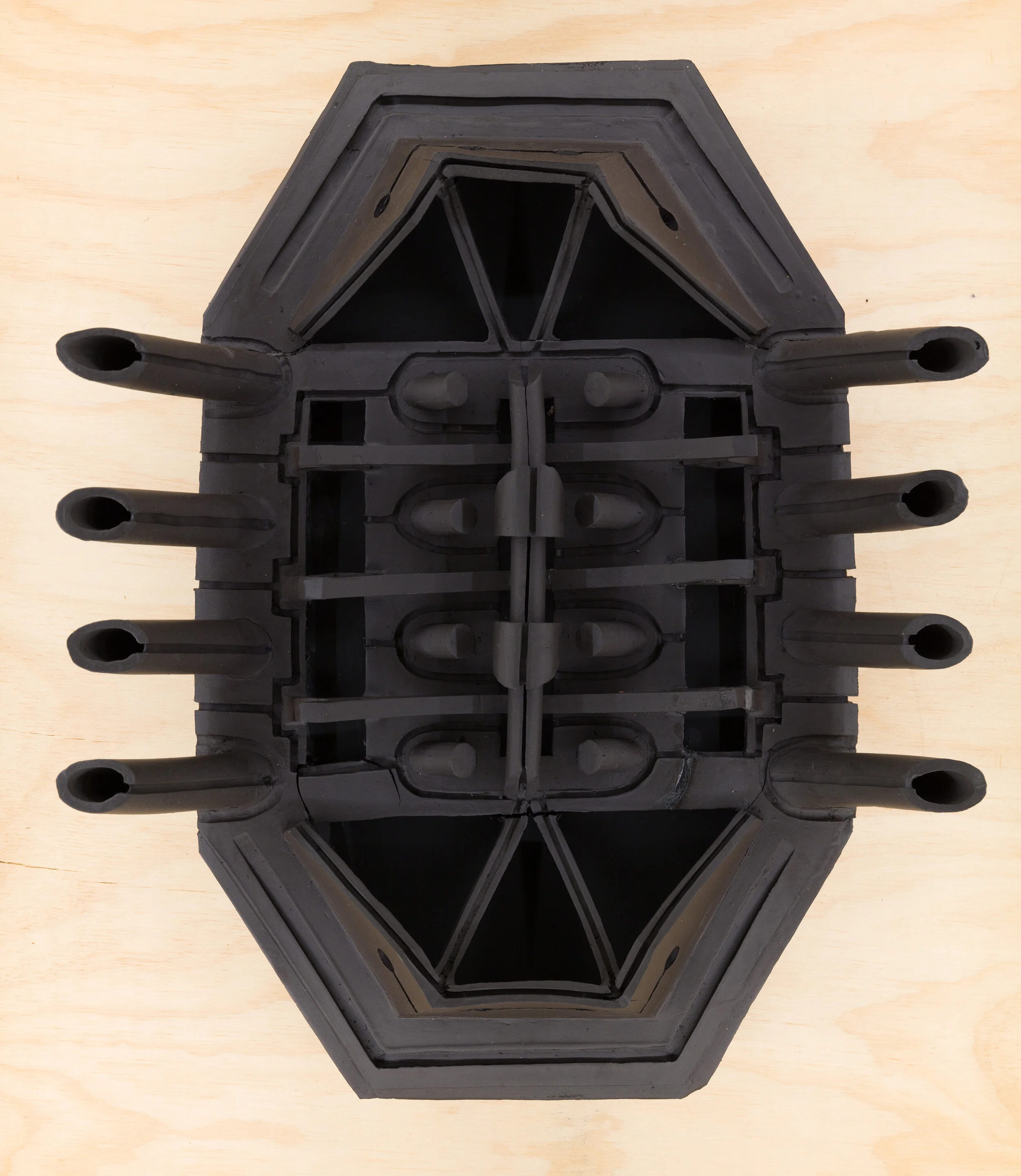 Klowden Mann, Rodrigo Valenzuela, Airstrip 2, 2020, Ceramic 24 x 21 x 6 in, 61 x 53.3 x 15.2 cm