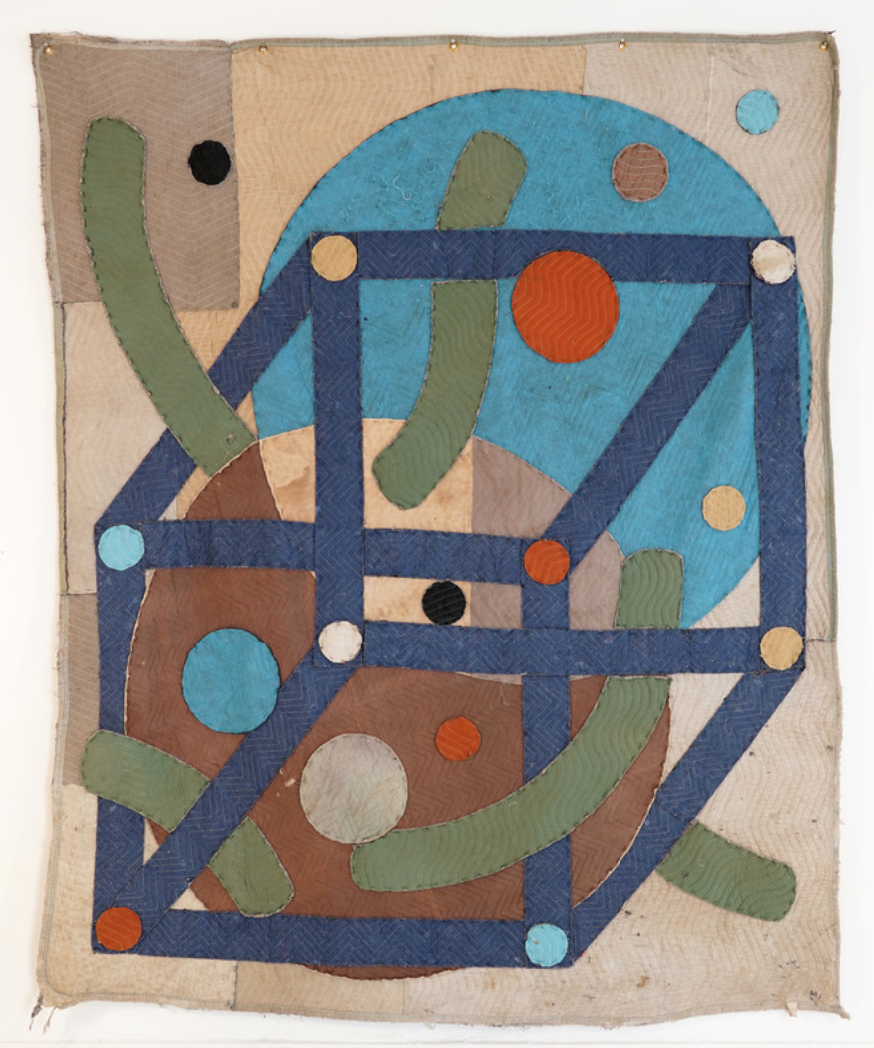 ADA Gallery, Nick Fagan, The Workers Dilemma, 2020, Moving blankets, 106 x 88 x 1 in, 269.2 x 223.5 x 2.5 cm