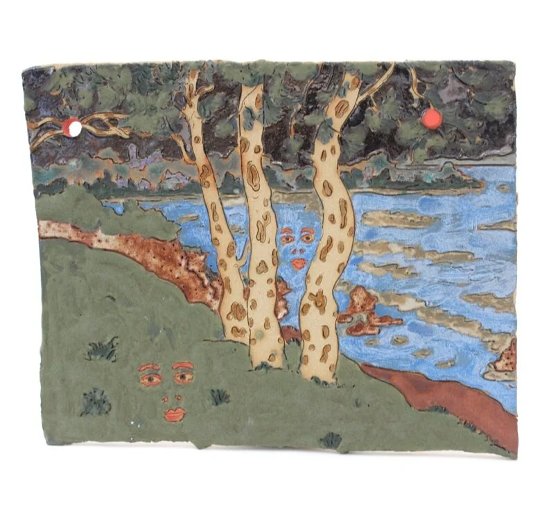 DUTTON x Steve Turner, Kevin McNamee-Tweed solo presentation. Tide, 2019, 10x8 in, Glazed ceramic (above)