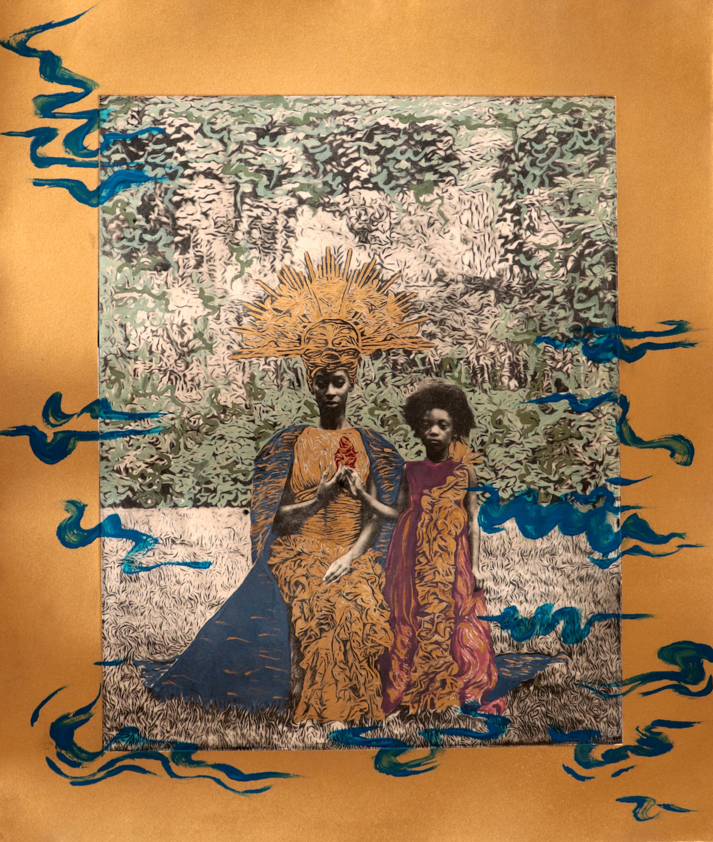 Yelaine Rodriguez Ezili Dantor, Black Madonna Solar plate etching print 2020 Courtesy of the Artist.