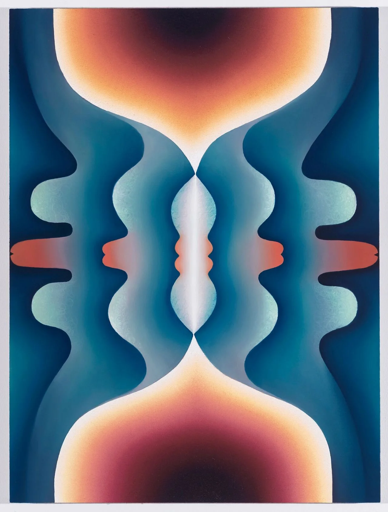 Painting by Loie Hollowell, “Transformation in Blue”. Courtesy of Asya Geisberg.