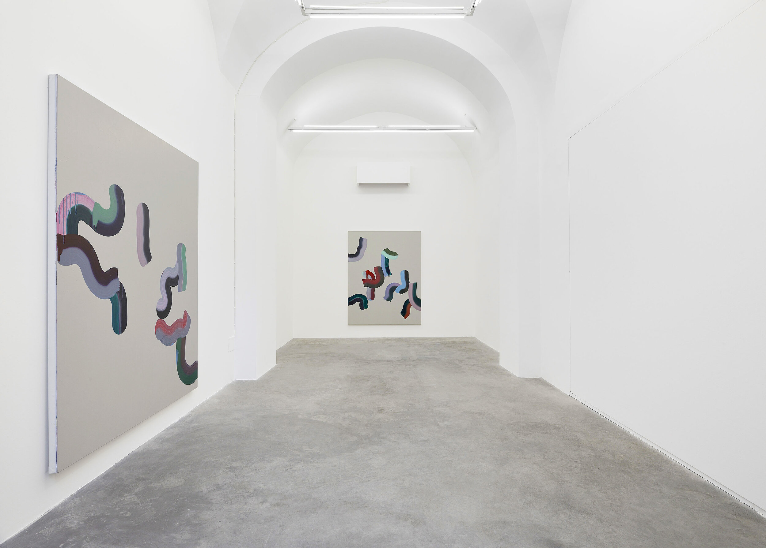 Installation view Marta Mancini, La molla, 2018. Courtesy of Materia. Photo Roberto Apa.
