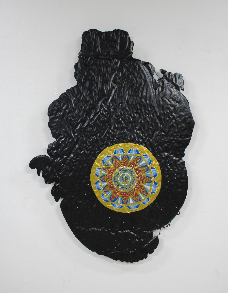 Jamison Carter IGP, 2020 Marker transfer and urethane resin 43 × 29 1/2 in 109.2 × 74.9 cm Courtesy of Klowden Mann.