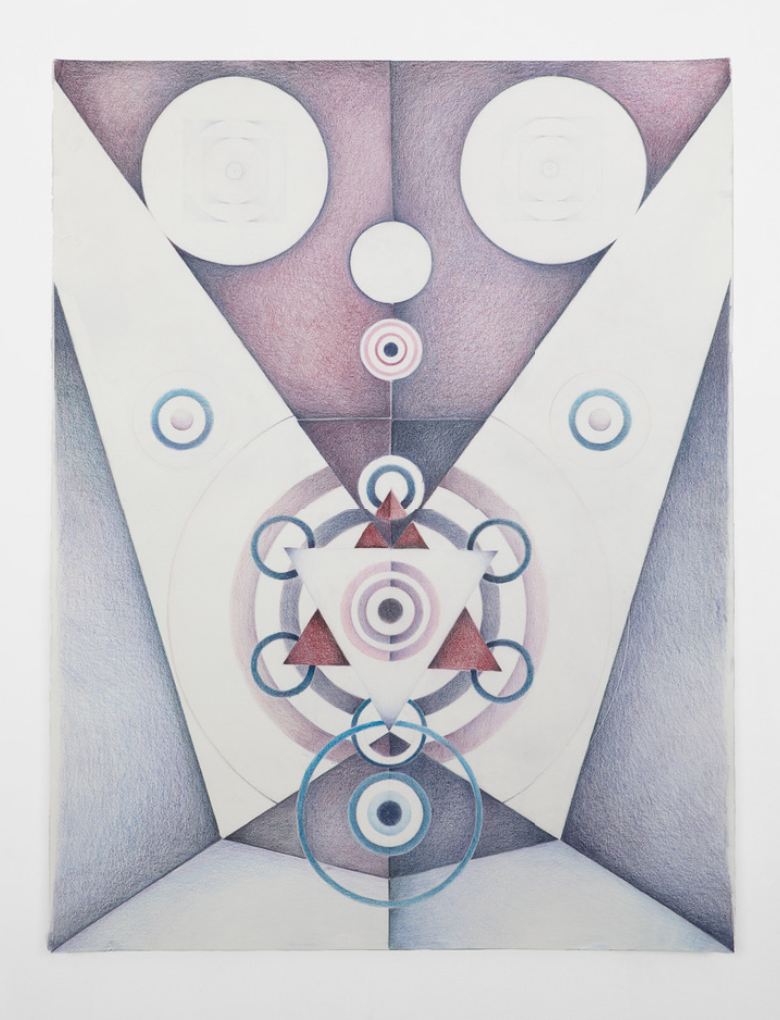 Kathyrn Garcia Hipogea 2019, Colored pencil on Stonehenge paper, 50 × 38 in, 127 × 96.5 cm. Courtesy of New Discretions