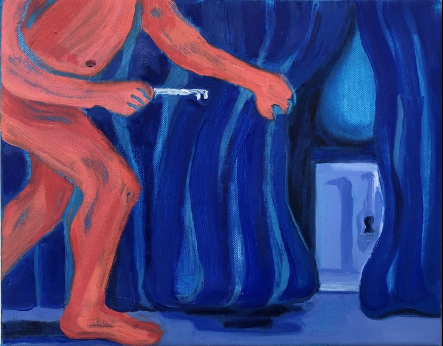 Olivia Parks Beep Beep, 2019, Oil on canvas, 9 4/5 × 11 4/5 in 25 × 30 cm Courtesy of Canepaneri C+N