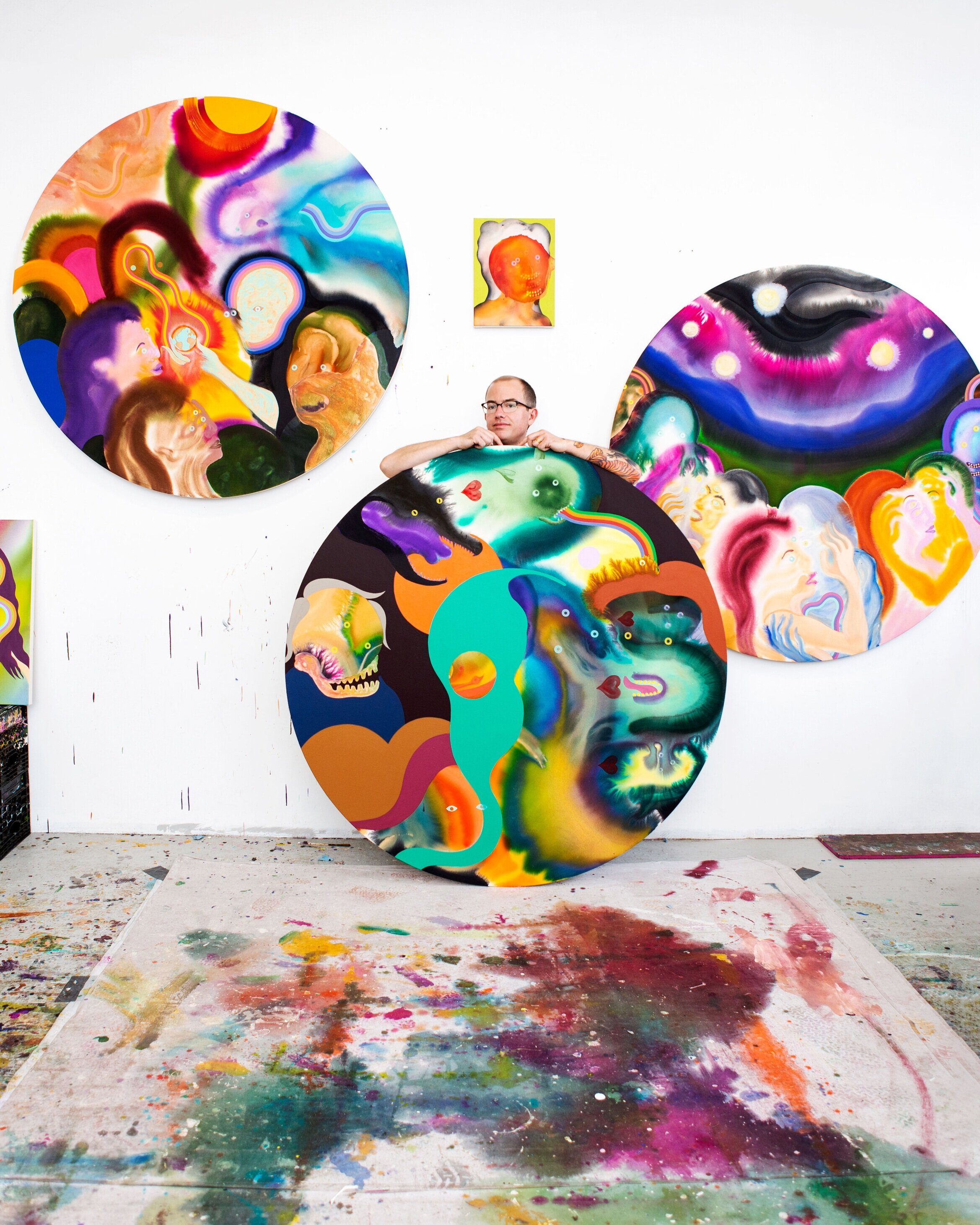 Aaron Johnson in his studio. Photography: Javier Romero