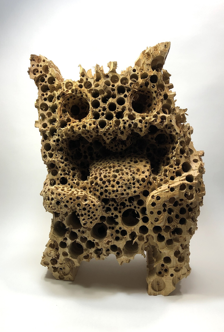 Hirosuke Yabe Leviathan (rh029), 2020 Wood 22 × 15 1/4 × 12 3/4 in 55.9 × 38.7 × 32.4 cm Courtesy of Richard Heller Gallery