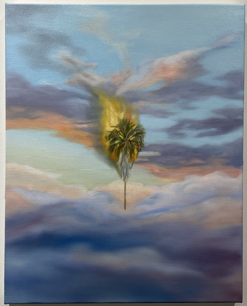 Jessica Bellamy Ambivalent Sunrise (2019) Oil on canvas, 20 x 16 in. Courtesy of Superposition Gallery and the artist.