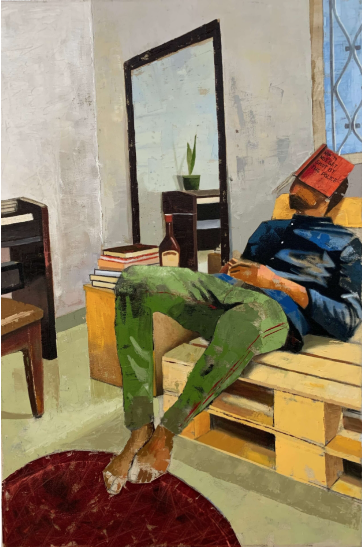 Ojo Ayotunde, Let Me Live (2020) Oil and Acrylic on canvas, 24 x 36 in. Courtesy of Nyama Wingood and the artist.