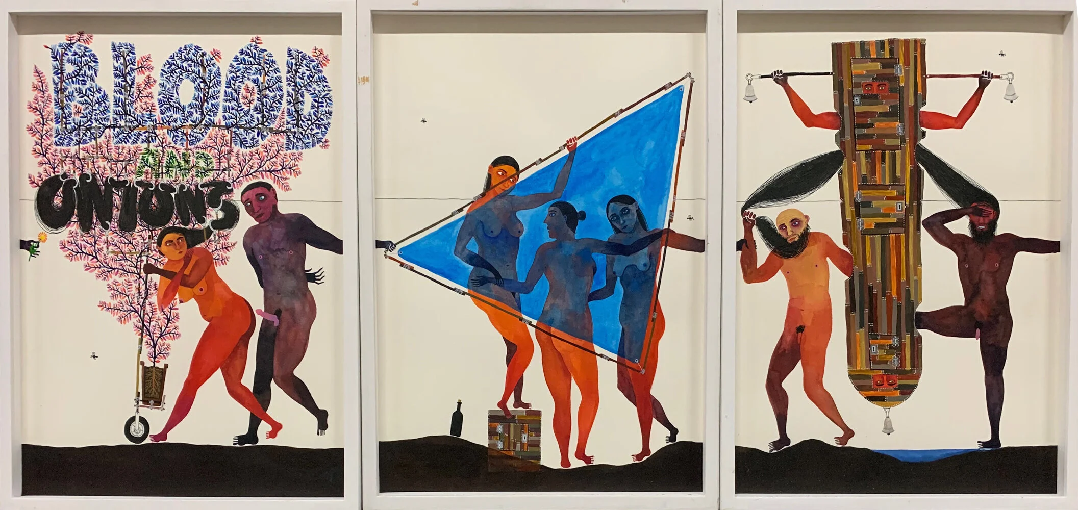 Balint Zsako, Modern Dance Series 2 #20, Series 1 #32, #23 (Triptych) (2014) Watercolor and ink on paper, 12.5 x 9.5 in each. Courtesy of The Proposition/International Projects and the artist.