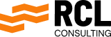 Orange and Black RCL Consulting Logo