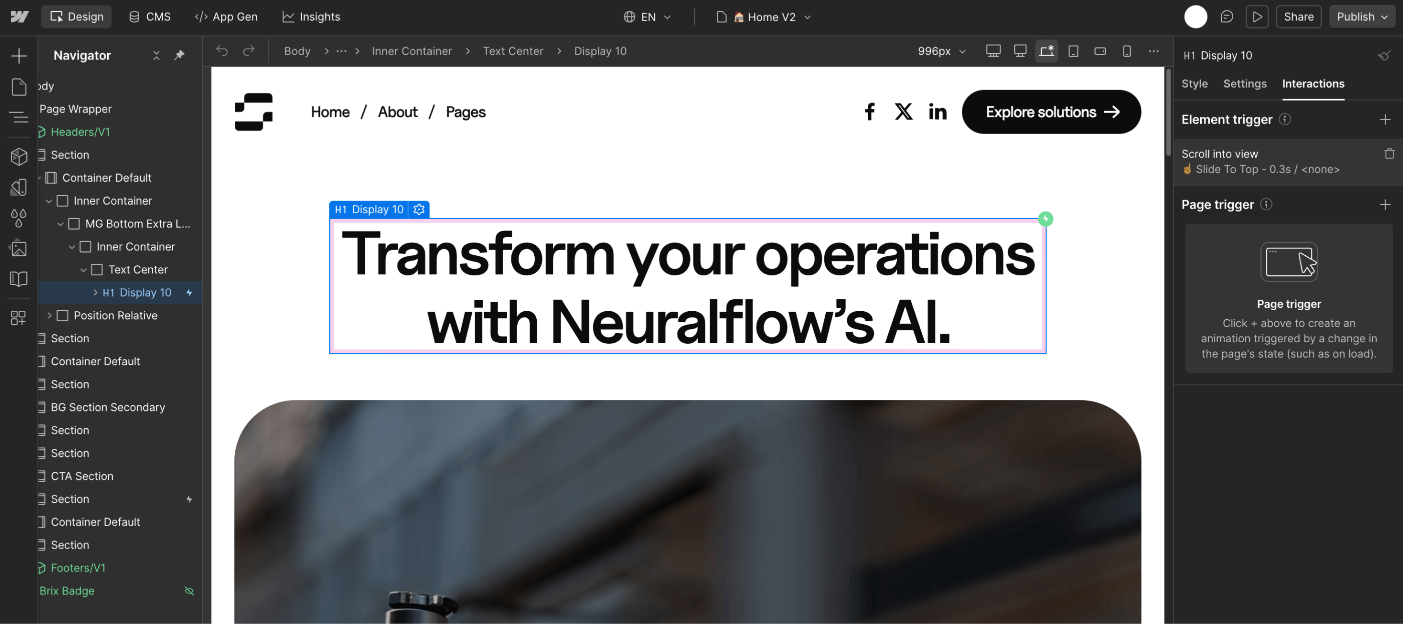 Neuralflow - Animations - AI Solutions Webflow Template | BRIX Template