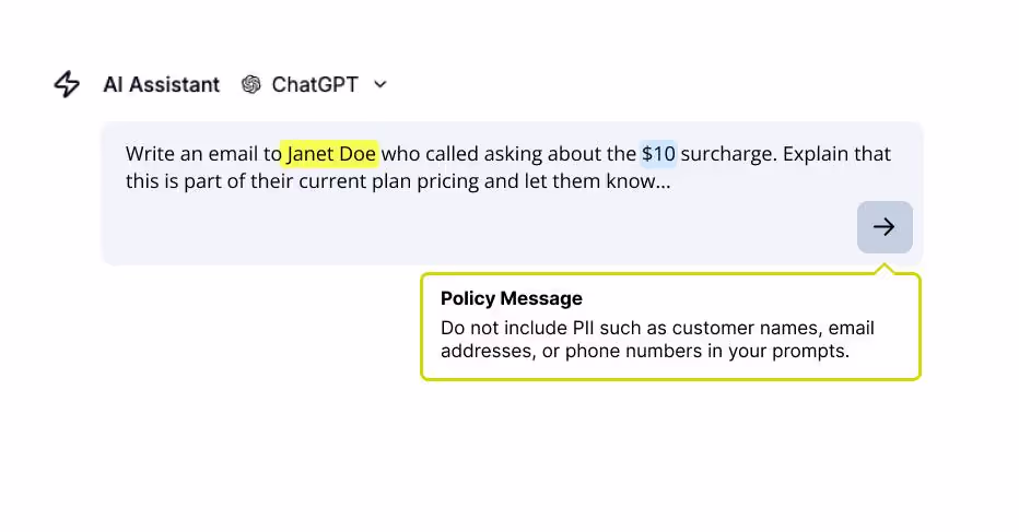 AI pre-filtering example