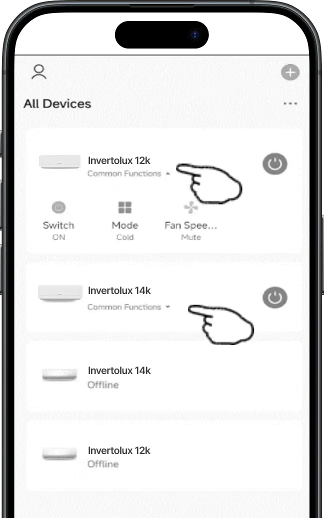 Mobilna aplikacija za daljinsko upravljanje Invertolux inverter klimom
