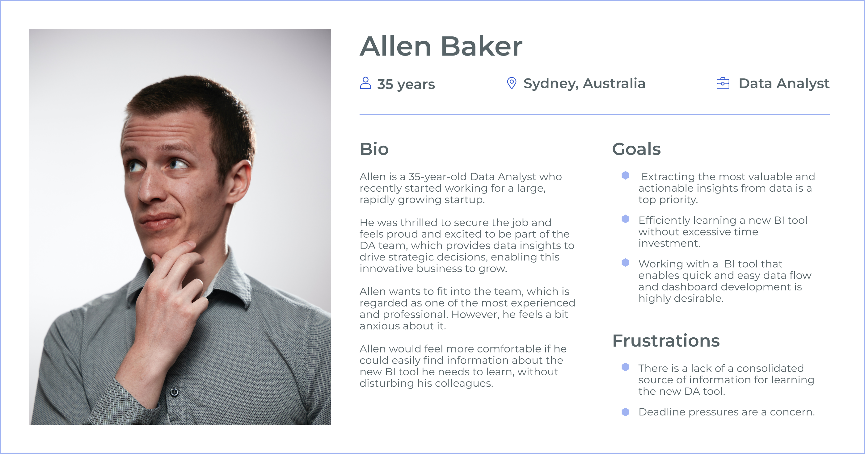 Executive stakeholder persona for the Chainlink analytics dashboard