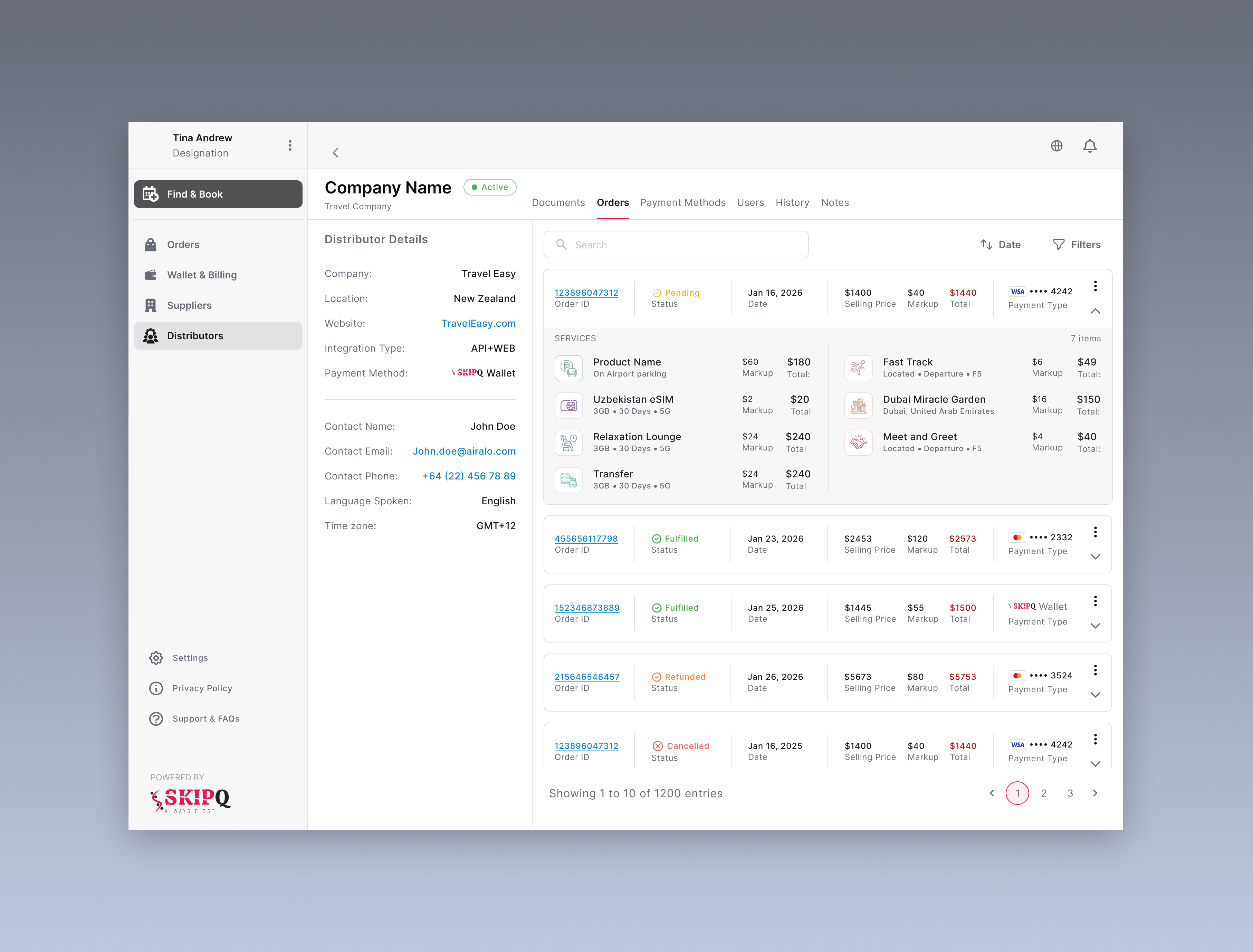 SkipQ — B2B Admin Platform
