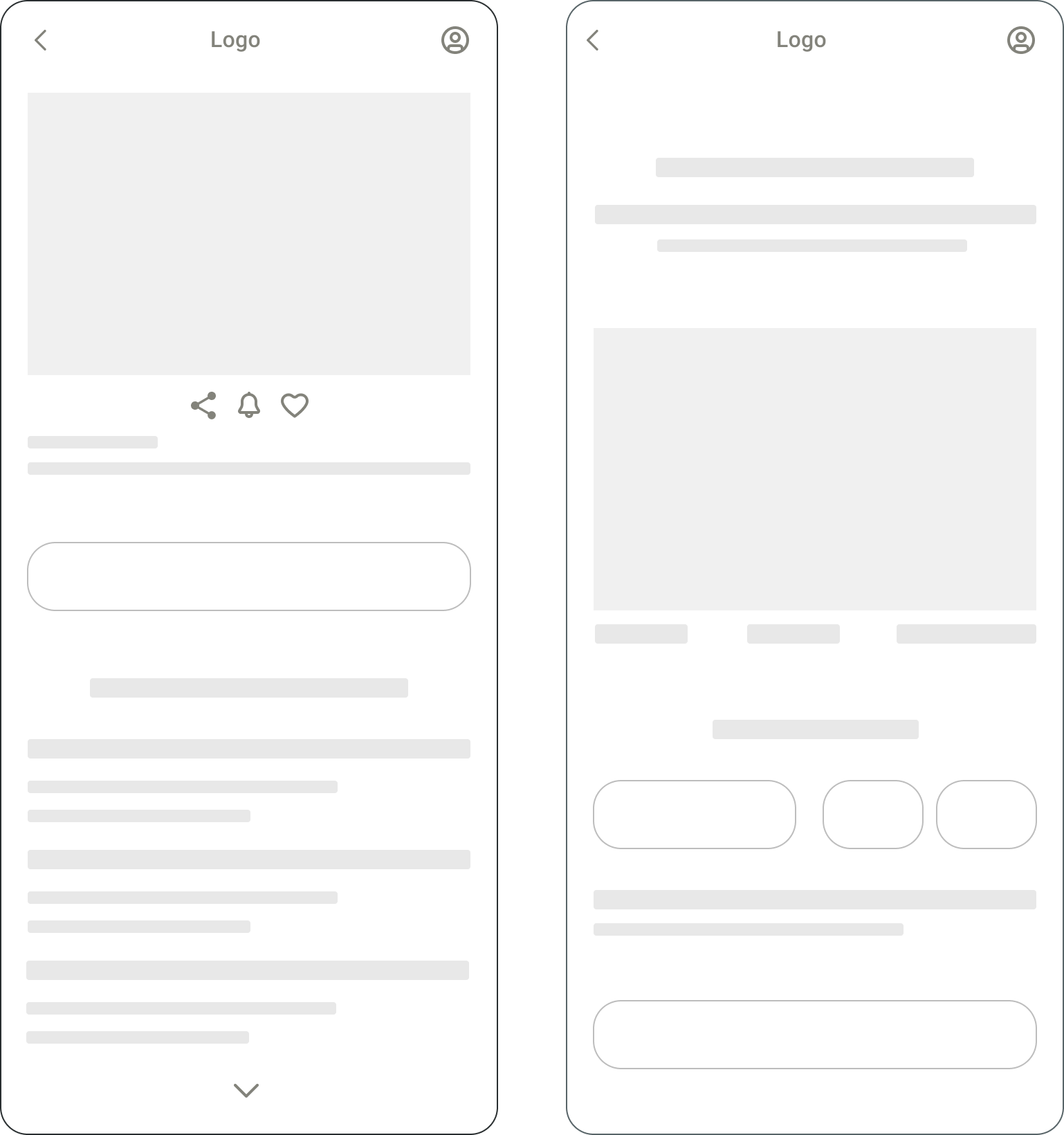 Casual Meal wireframes 2