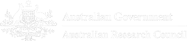 Logo of Australian Government and Australian Research Council with a stylized kangaroo and emu emblem.