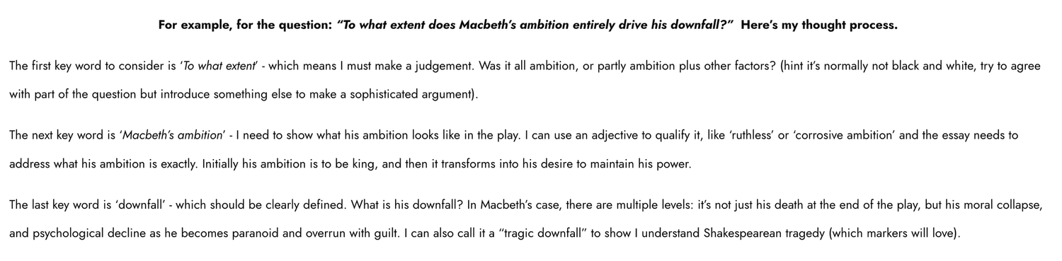 Macbeth thesis statement