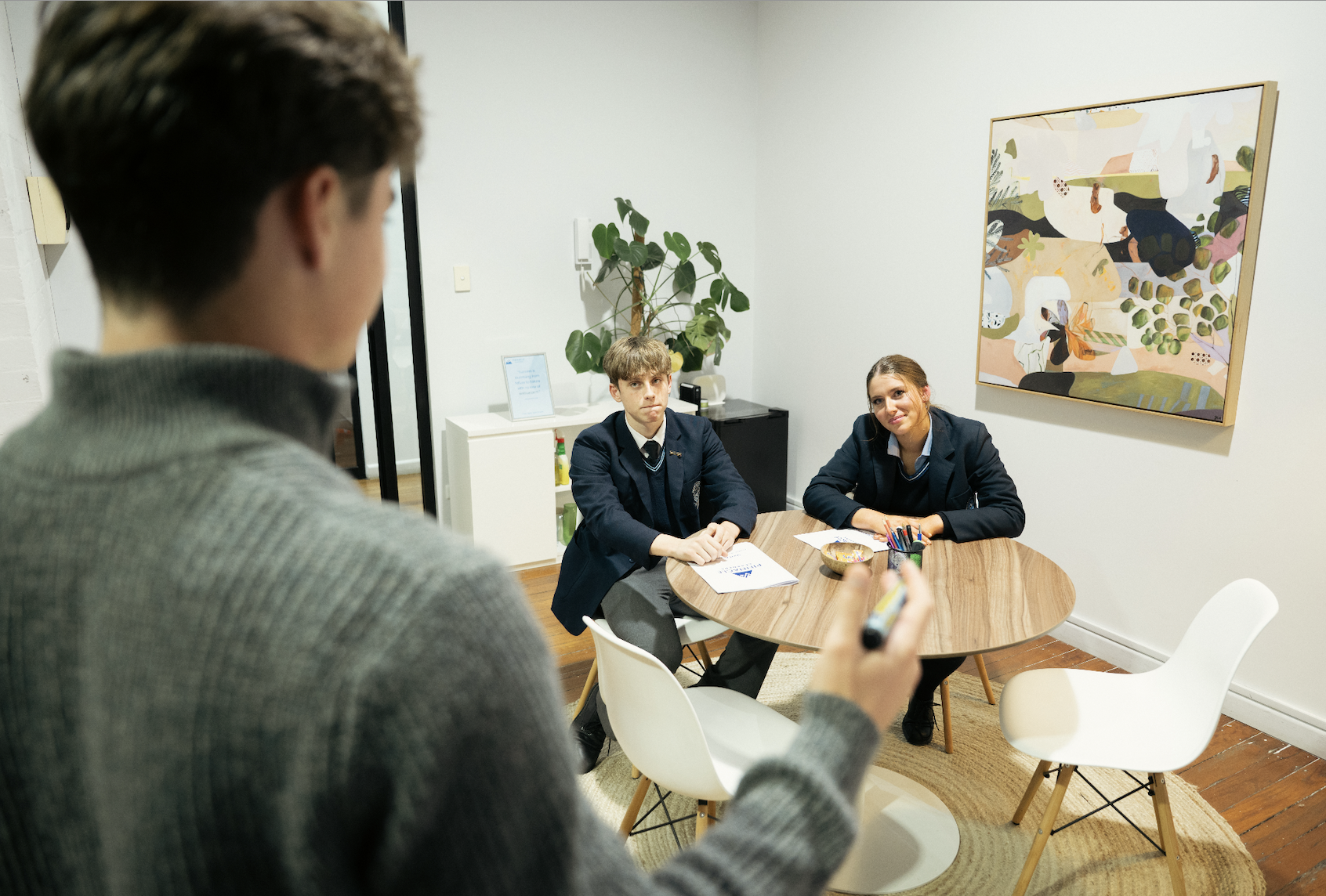 Student in a tutoring session