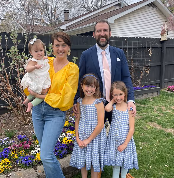 Dr. Ben Ozanne and his family representing the family-focused values of Thrive Wellness Center