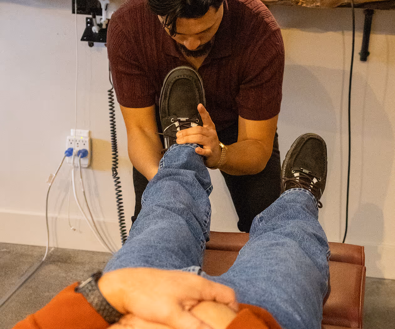 Patient experiencing jaw pain and TMJ discomfort requiring chiropractic evaluation and treatment