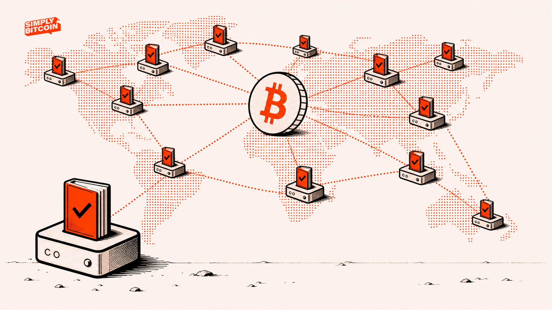 Global map of Bitcoin nodes independently enforcing the same rules