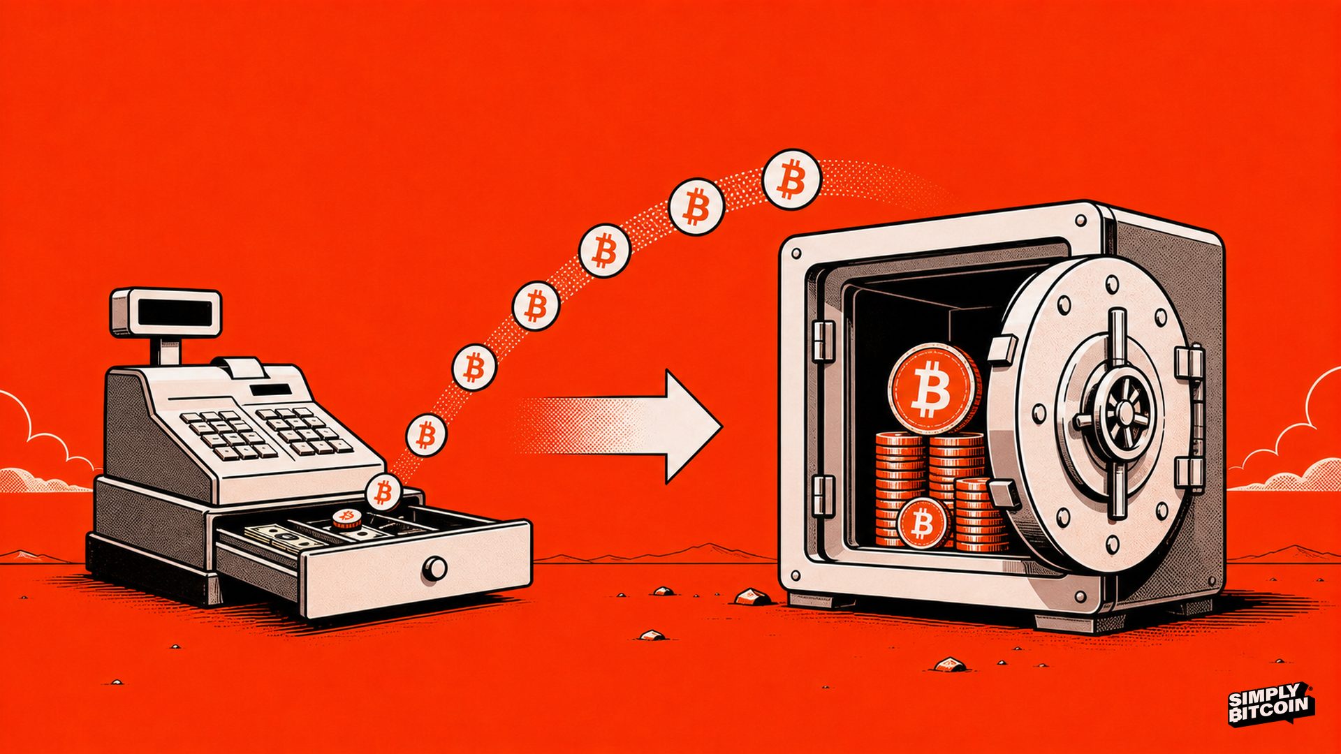 Register revenue flowing into a Bitcoin treasury vault