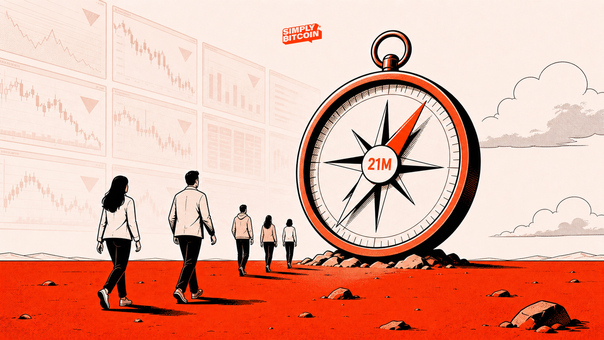 A 21M compass points forward as fiat market screens fade
