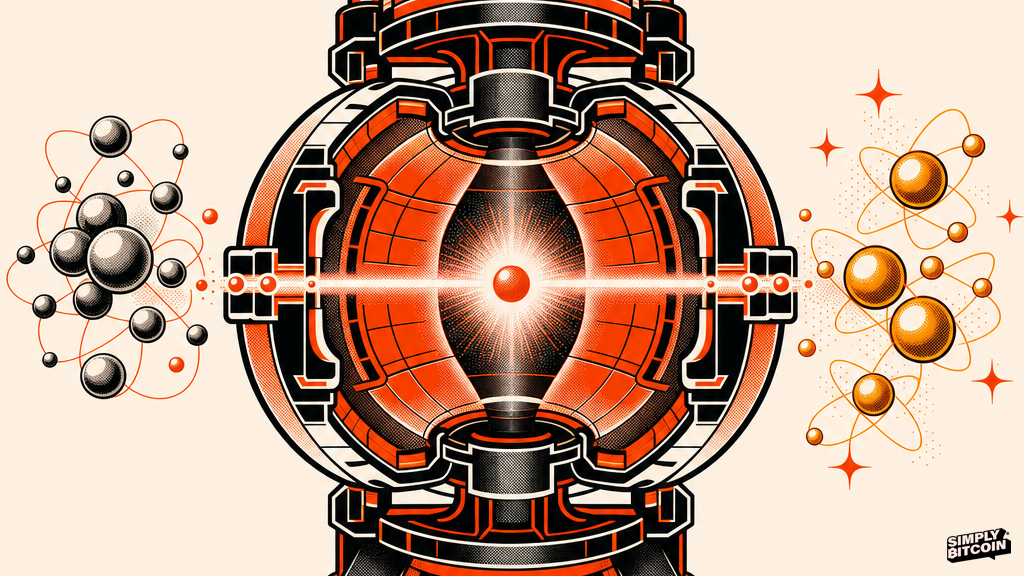 A reactor chamber converts mercury atoms into gold atoms through a neutron beam.