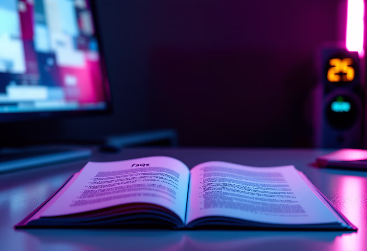 image of a document with faqs for a productivity tools business