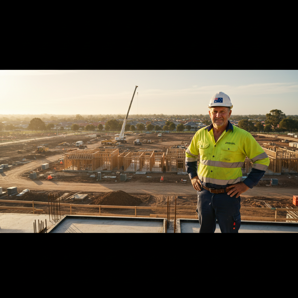 Experienced Australian tradesman on construction site