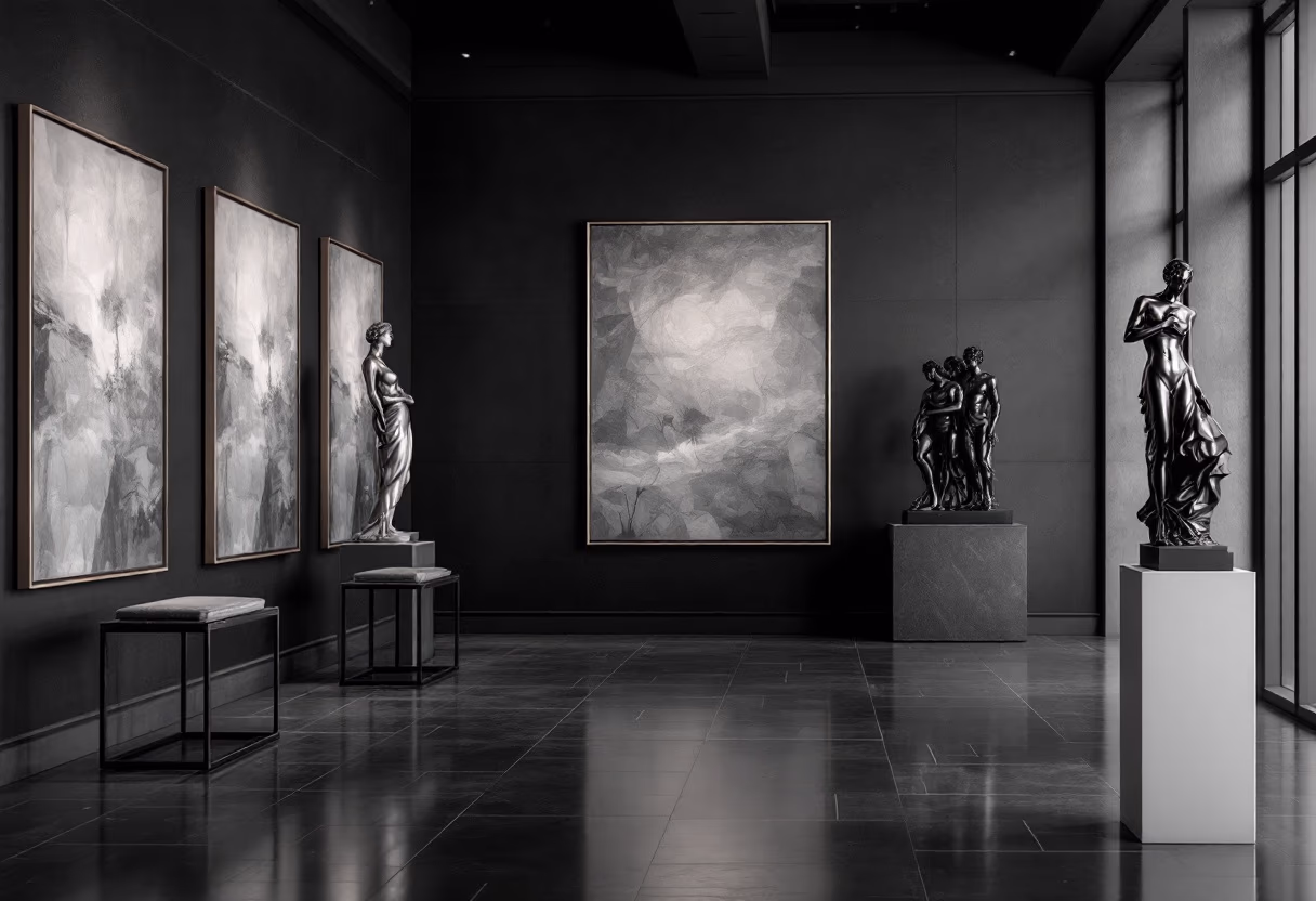 [background image] image of gallery interior (for an art gallery)