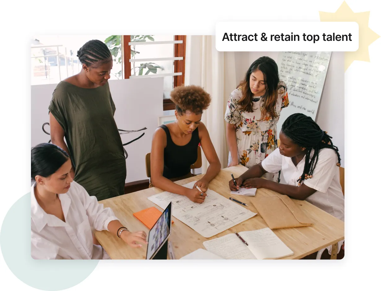 List of top requested accommodations with a smiling woman in the background.