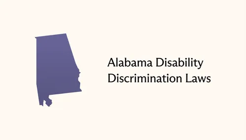 Shape in the state of Alabama with the article's title to the right.