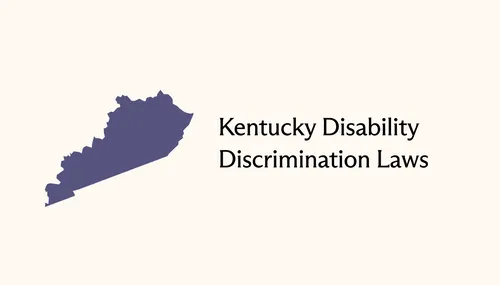 Shape of the state of Kentucky with the article's title to the right.