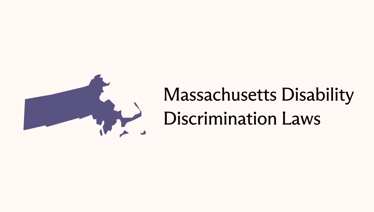 Shape of the state of Massachusetts with the article's title to the right.