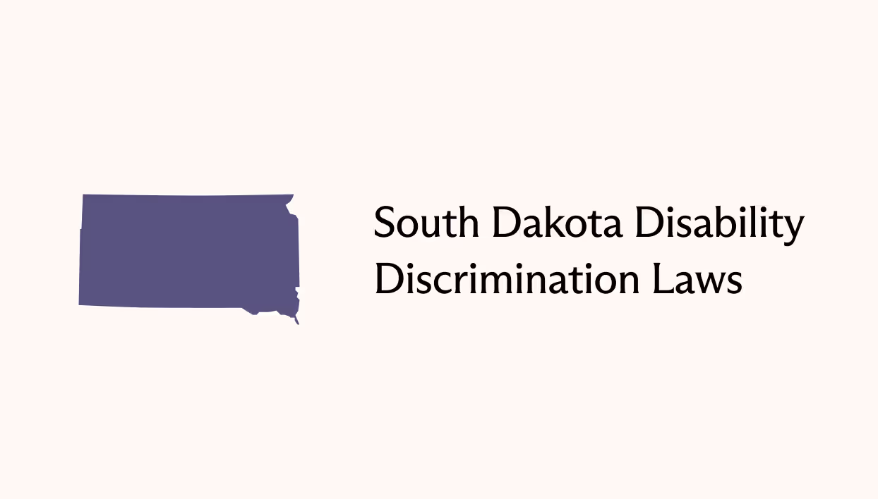 Shape of the state of South Dakota with the article's title to the right.
