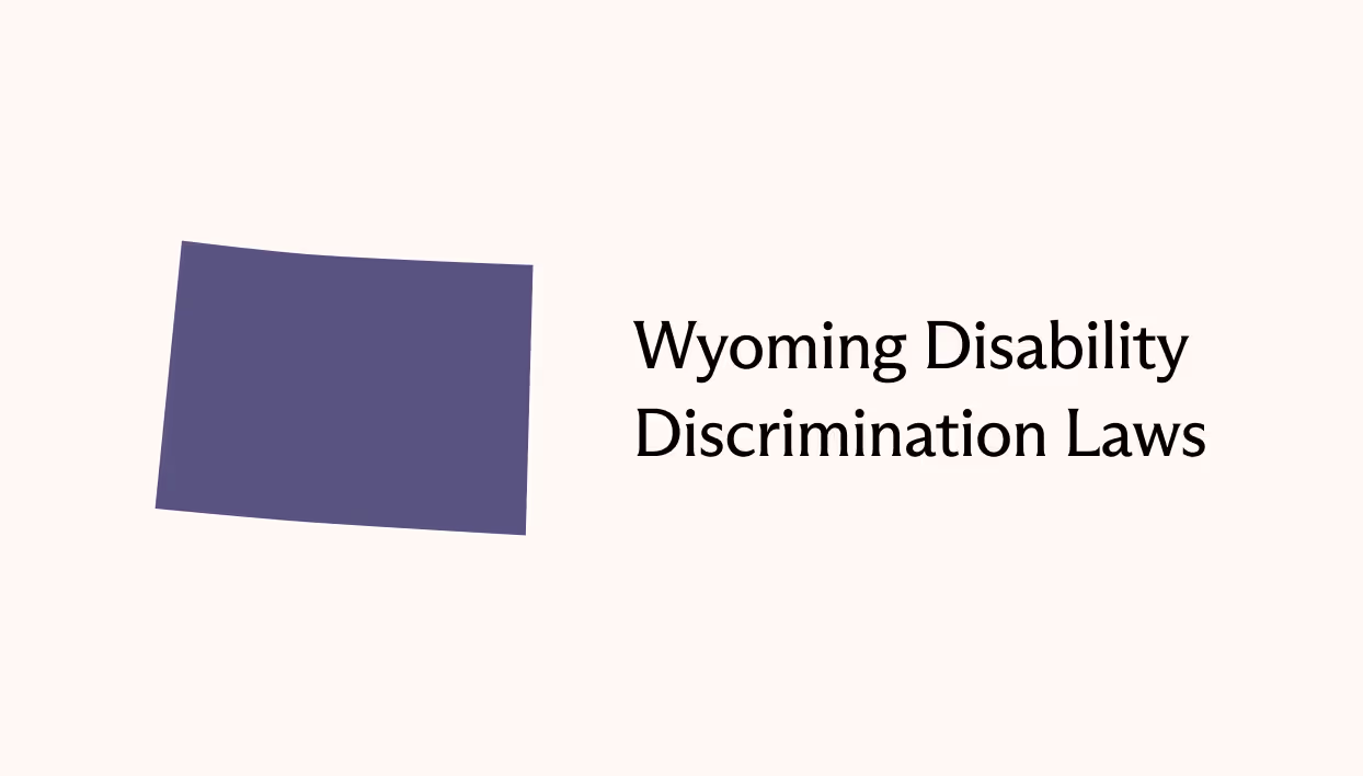 Shape of the state of Wyoming with the article's title to the right.