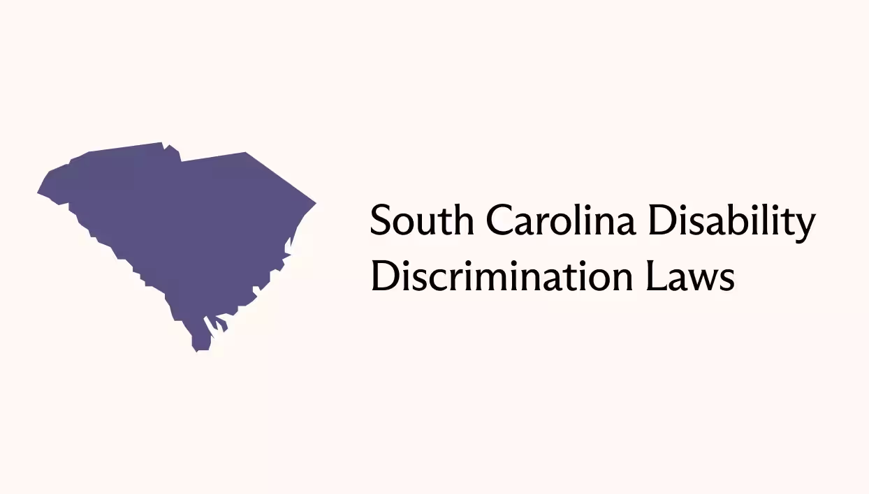 Shape of the state of South Carolina with the article's title to the right.