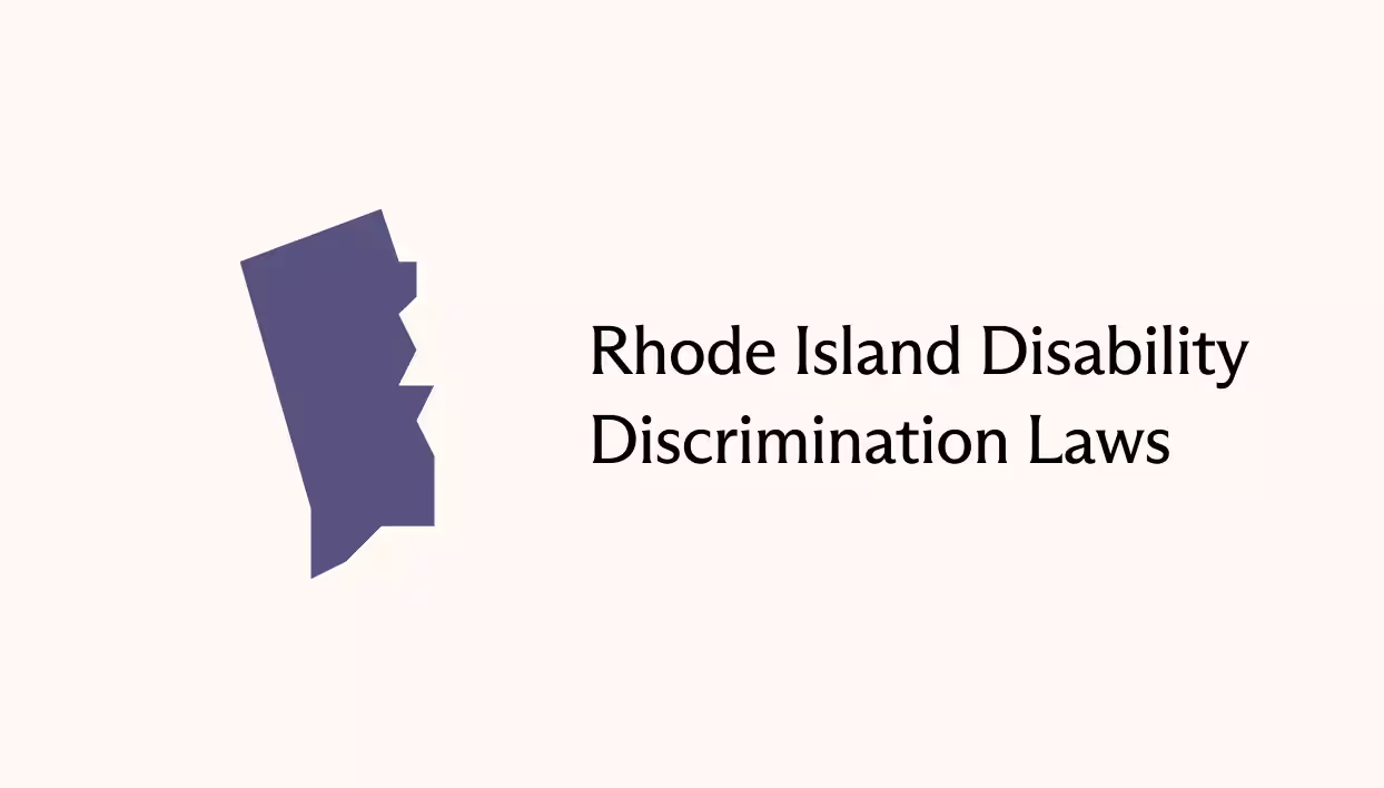 Shape of the state of Rhode Island with the article's title to the right.