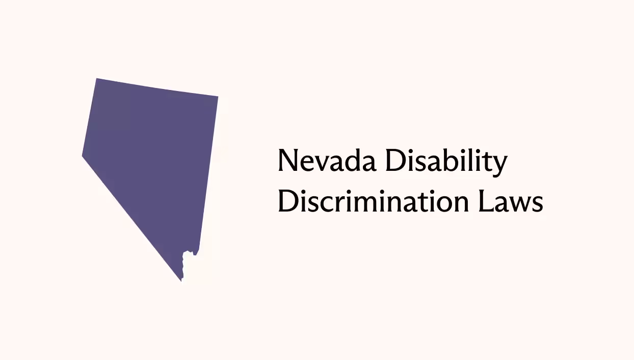Shape of the state of Nevada with the article's title to the right.