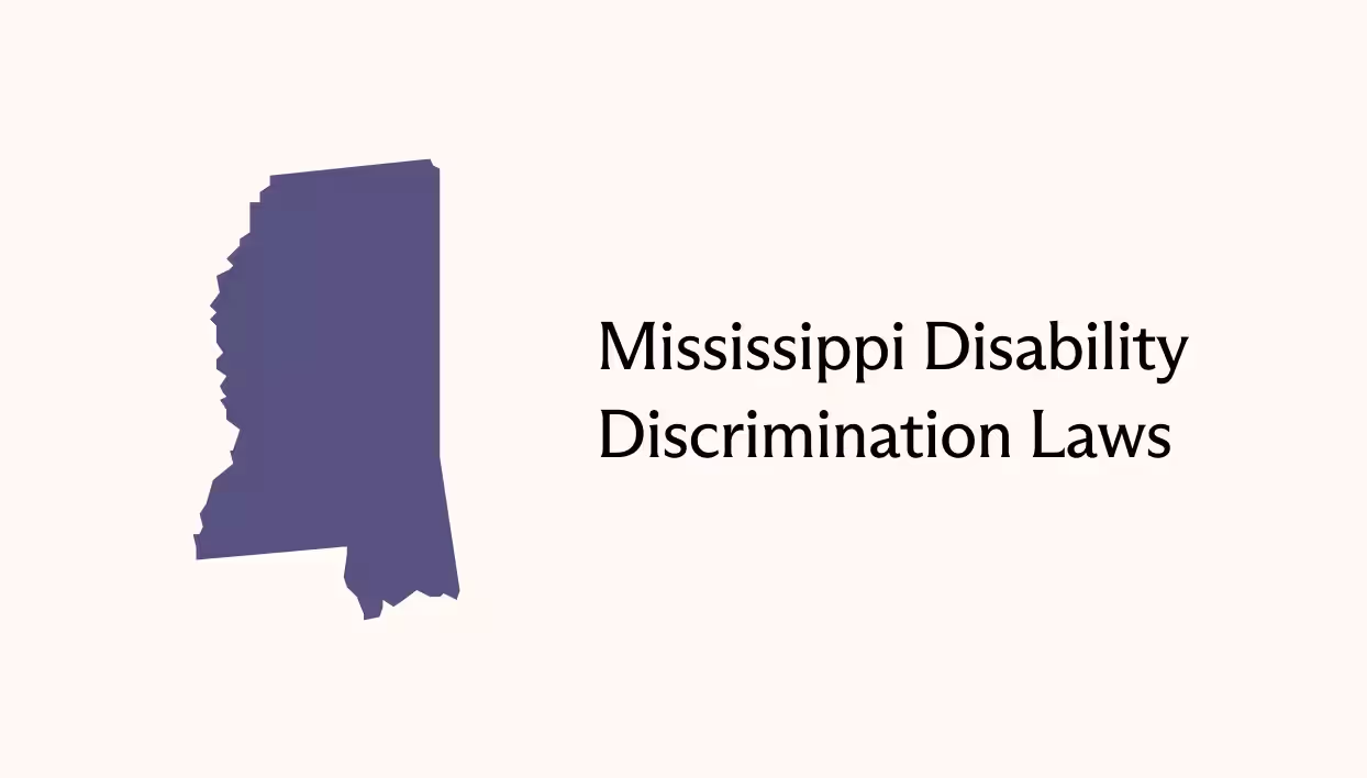 Shape of the state of Mississippi with the article's title to the right.